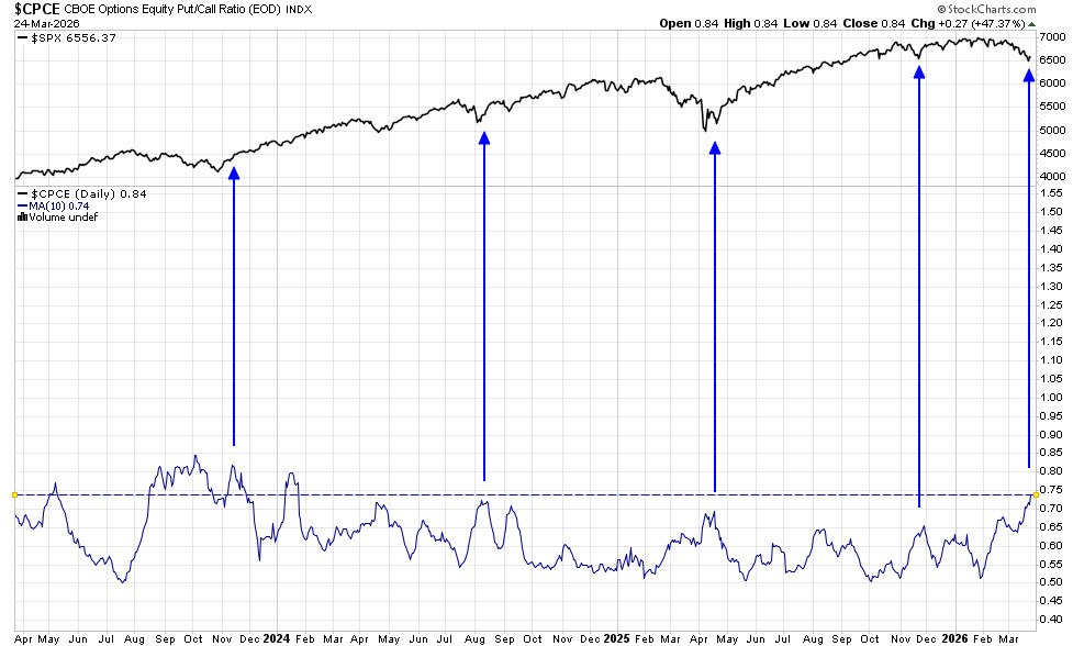 🔍 Соотношение путов и коллов на грани — рынок ищет дно